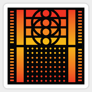 “Dimensional Levels” - V.4 Orange - (Geometric Art) (Dimensions) - Doc Labs Sticker